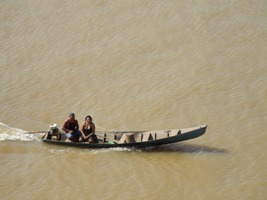 Amazon Travelers in Canoe