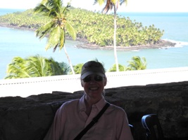 Jeanne with Devil's Island in Background