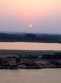 Sunset Over Suez Canal
