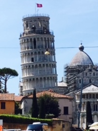 First Sight of Leaning Tower and Cathedral