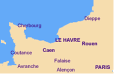 Map, North Coast of France